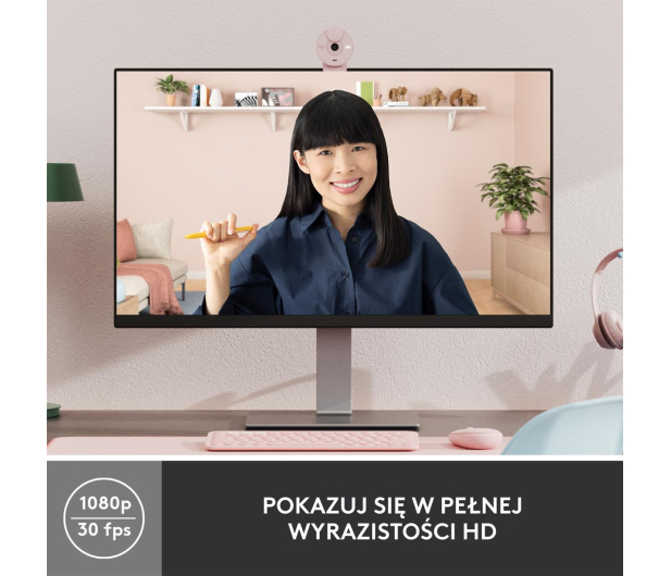 Logitech Brio 300 różowy - 1110352 - zdjęcie 7